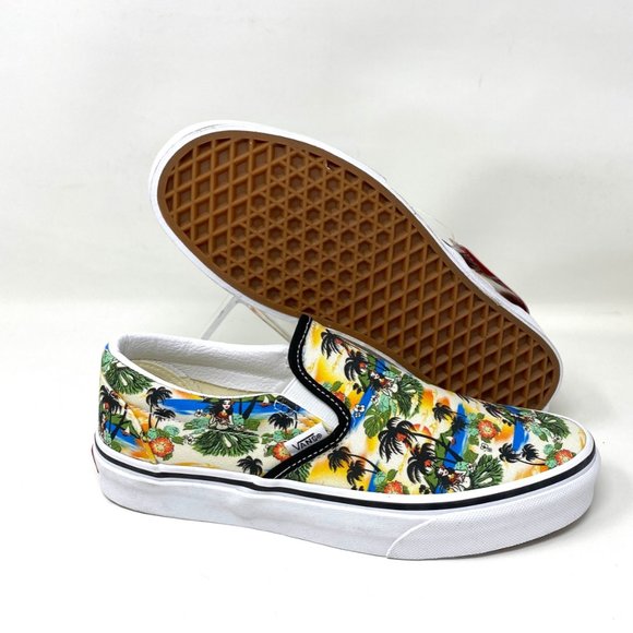 VANS Womens Size VN0A5AO86WC Classic Slip On Aloha Multicolor Canvas Low Sneaker - Picture 5 of 10